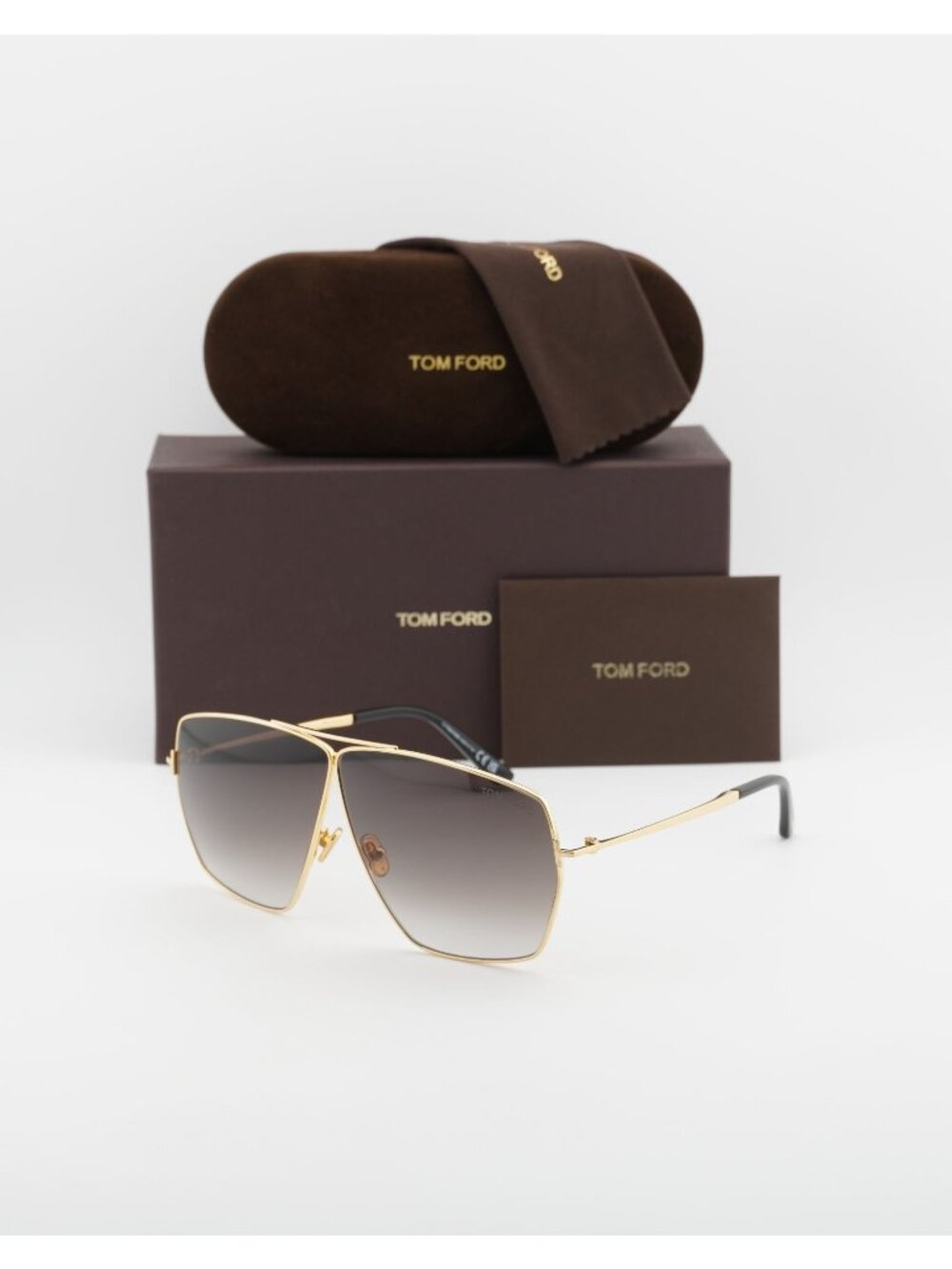Tom Ford Stella FT1185 30B Aviator Sunglasses - Gold / Smoke